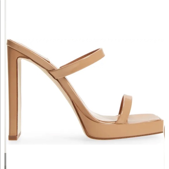 Jeffrey Campbell Hustler Platform Sandal in Dusty Nude Patent 6.5 - Picture 3 of 9